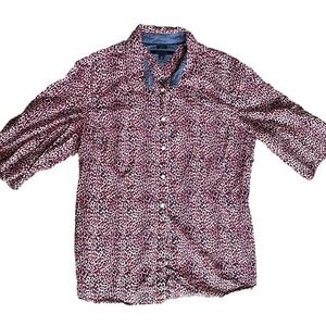 Tommy Hilfiger Blouse Classic Fit Multi Animal Print Career Office XXL 2…​​​